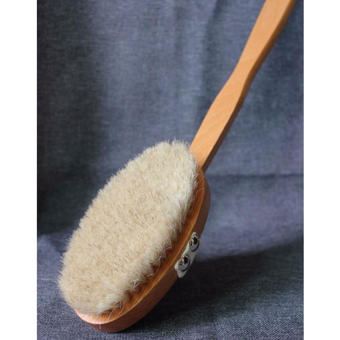 Bath and body brushes, shower brush with long handle, horsehair bath brushes for women, back scrubbers for the shower for men, bathroom accessories