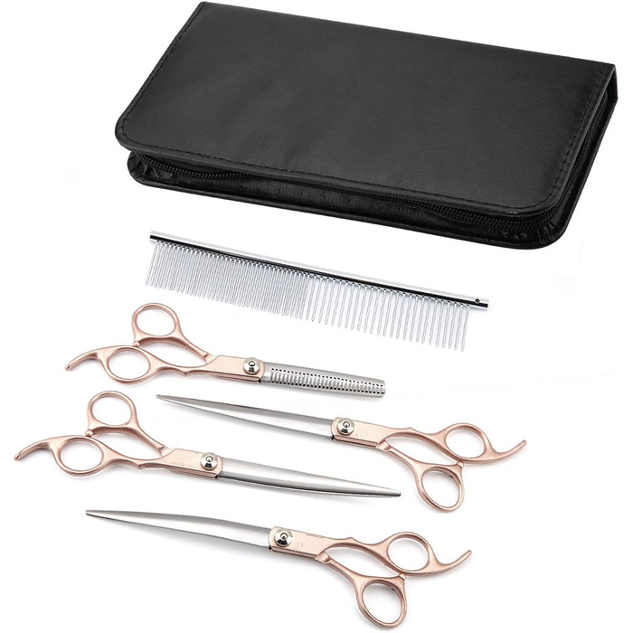 Ножиці для собак Geib - розріджуючі, ліва рука, набір 22 шт. Професійний набір для грумінгу