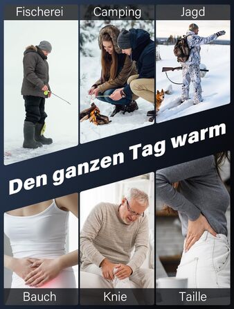 Електричні грілки для рук 2 шт. - ультралегкі, перезаряджаються, з 3 режимами нагріву, до 24 годин роботи, USB, для активного відпочинку взимку, чорні, з магнітом