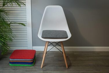 Набір із 4 фетрових подушок для стільців Sunnypillow 35x35 см, квадратні, сірої, для стільців і лавок, для дому та вулиці