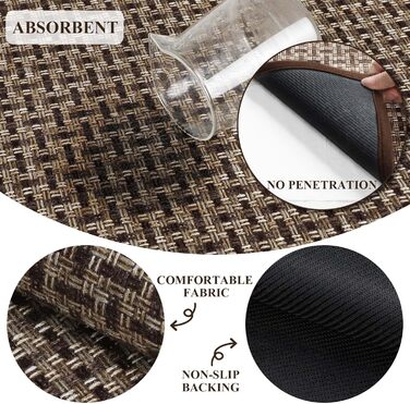 Килимок для дому 41x61 см, антиковзаюча підлога, для входу, коричневий