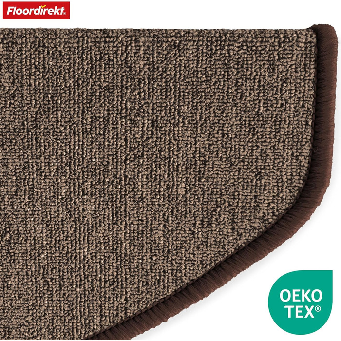 London Pro Stair Treads - 15 Piece Set - Non-Slip Carpet Stair Treads, 25x65 cm (Brown)