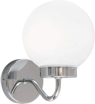 Send Bathroom TOGO in Chrome White Wall Lamp Globe Lamp Bathroom Lamp