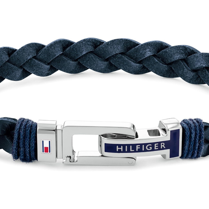 Браслет шкіряний чоловічий Tommy Hilfiger плетене синій або чорний