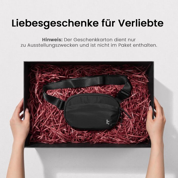tomtoc жіноча поясна сумка-слінг з RFID захистом, 1.5 л, для подорожей, повсякденного використання, фестивалів, спорту, хайкінгу, зелена (чорна)