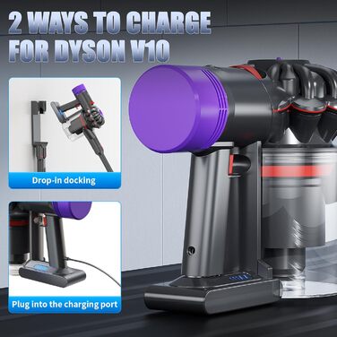 Замінний акумулятор Powtree для пилососів Dyson DC62, DC58, DC59, DC61, DC72, DC74, SV04, SV05, SV06, SV07, SV09, Animal, Absolute (з 2 фільтрами, кришкою та 2 шурупами) (V10)