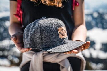 Кепка бейсболка Jumping Bird • Знімна кепка-снуд • Фетр, унісекс, темно-сірий