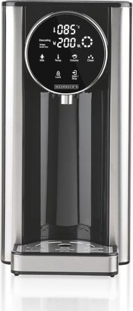 Heinrich's hot water dispenser: hot water at the touch of a button between 40°-100°C, water volume selectable from 100ml-400ml, suitable for baby food, incl. cleaning function + filter, touch display, 2.7