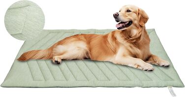 Кілт-матрац для собак UIQELYS, колір айс-грін, без гелю, з верхнього шару з охолоджуючої тканини та нижнього з велюру, можна прати. Охолоджуюча подушка для собак, літня профілактика перегріву цуценят та кошенят.