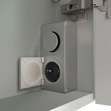 Дзеркальна шафа для ванної кімнати AQUABATOS з розеткою та підсвічуванням LED, 50x70 см. Шафа для ванної кімнати з дзеркалом, інфрачервоний датчик, регулювання яскравості, проти запотівання, холодне біле світло.