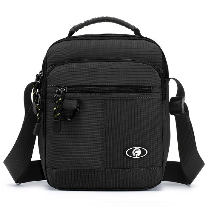 Чоловіча сумка через плече BAGZY, велика нагрудна сумка для планшета, чорна, для роботи, навчання та подорожей