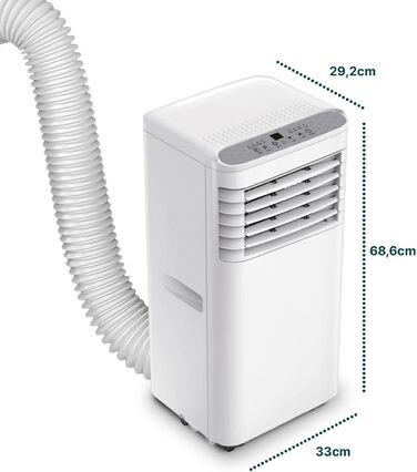 Мобільний кондиціонер Avilia 9000 BTU 3-в-1: охолоджувач, зволожувач та вентилятор | Без зовнішнього блоку для дому та офісу