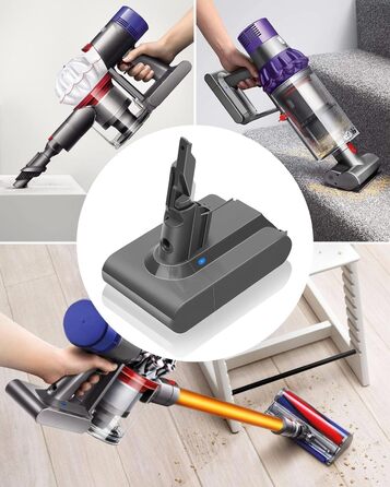 Акумулятор Waitley V7 6000mAh для пилососів Dyson V7 (SV11, Absolute, Animal, Motorhead, Trigger, Car+Boat, Fluffy, HEPA, Mattress) з 2 фільтрами