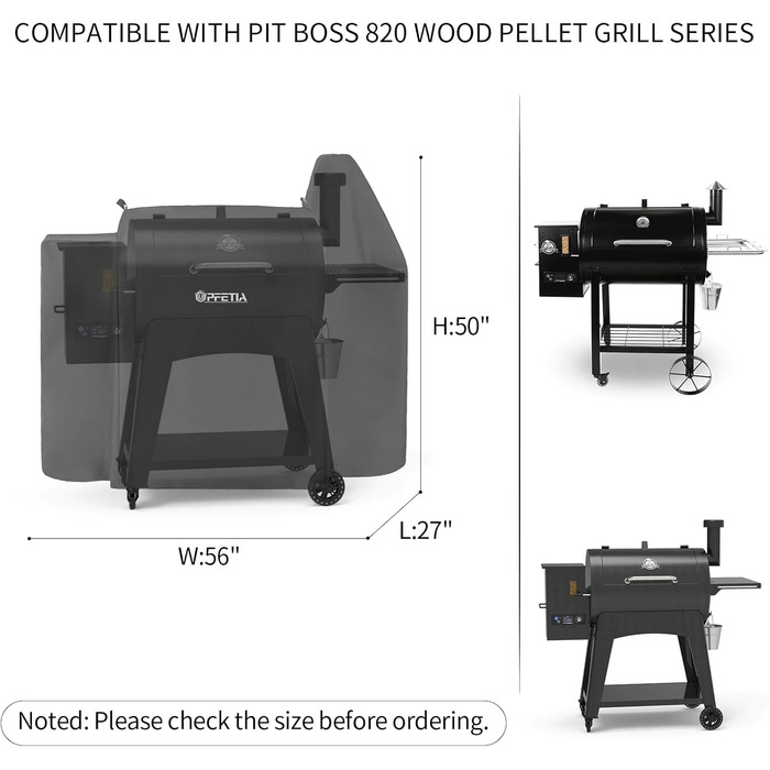 Чохол UPFETIA для гриля Pit Boss 820/850, водонепроникний, міцний, аксесуар для пелетного гриля та коптильні