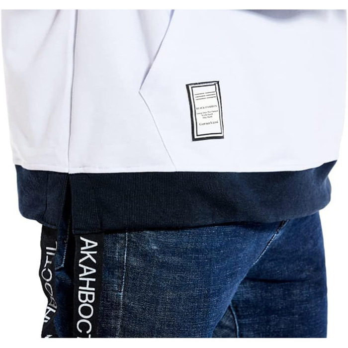 Худі чоловіче GURUNVANI Patchwork, 3XL, білий