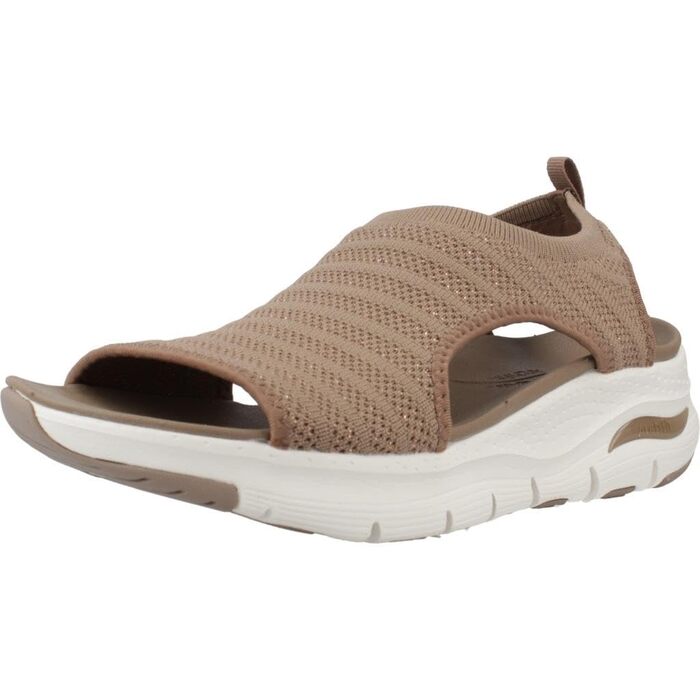 Skechers Arch Fit City Catch – жіночі сандалі Mokka Mylar Strick, 35 EU (з підтримкою стопи)