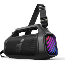 Soundcore Boom 2 Plus: Портативна Bluetooth колонка з RGB-підсвічуванням, 140W, IPX7, Power Bank, чорний