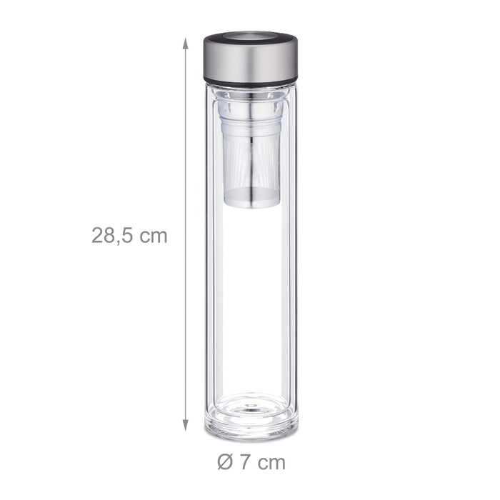 Relaxdays 500 ml Teeflasche for on the go