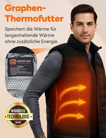 Електрична гріюча жилетка для чоловіків та жінок, 16000mAh, 3 режими нагріву, для катання на лижах та активного відпочинку, пральна, L-XL