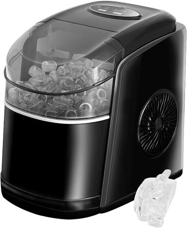 Машина для приготування льоду 12 кг, Ice Maker, чорний, з функцією самоочищення