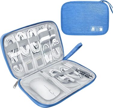 Органайзер для кабелів та аксесуарів A-sky Blue: для подорожей, бізнесу та роботи