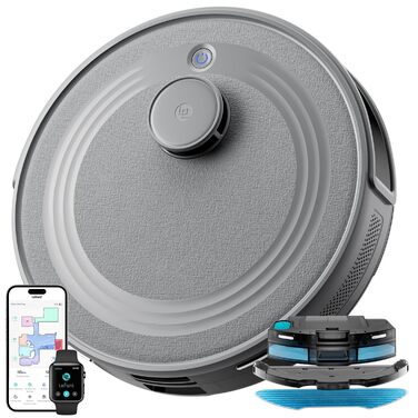 Робот-пилосос LEFANT M2 з функцією миття підлоги, 6000Pa, LiDAR-навігація, зони заборони, керування через додаток/Alexa, ідеальний для шерсті тварин, килимів та твердих підлог M2G