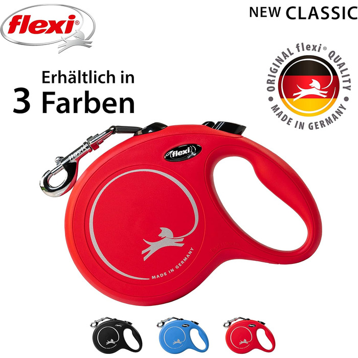 Flexi Classic L рулетка для собак до 50 кг (червона, 5 м)