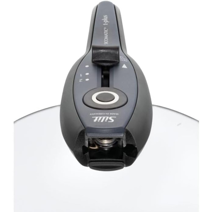 Скороварка Silit Sicomatic t-plus 4,5 л, 22 см, Silargan, для індукції, 3 режими, чорна