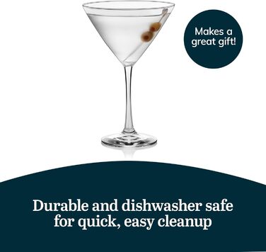 Бокали для Мартіні Libbey Entertaining Essentials, 237 мл, прозорі, набір 6 шт.