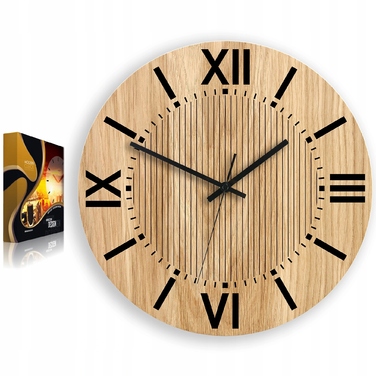 Настінний годинник ModernClock бежевий, чорний, 33,5 см
