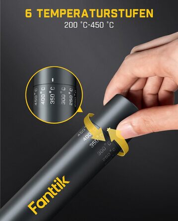 Набір паяльника Fanttik T1 Max: прецизійний, швидкий нагрів (7 сек), 6 температур (200~450°C), 4 насадки (C210), поворотний стійкий тримач, для ремонту