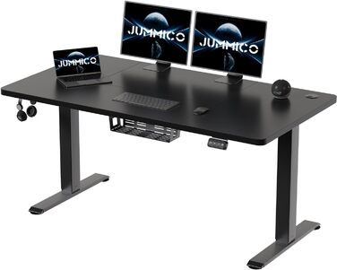 Електричний стіл JUMMICO 120x60 см, регульований по висоті, з пам'яттю, антикольозійною функцією, бежевий