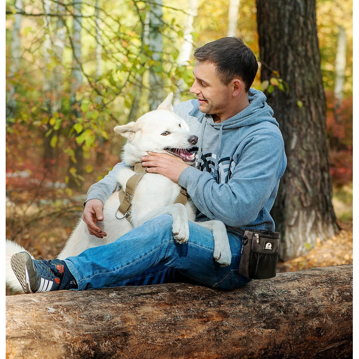 Мішок для ласощів для собак - міцний та водовідштовхувальний аксесуар для прогулянок та тренувань (Чорний) Black Edition