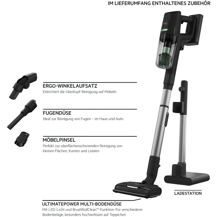 Пылесос AEG ANIMAL 8000 AP81AB25UG: аккумуляторный, 5-ступенчатая фильтрация, цифровая индикация, для дома и животных