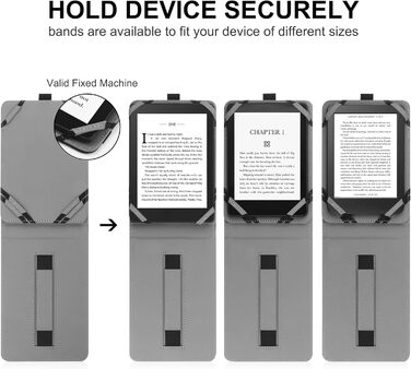 Чохол для Kindle/Kobo/Tolino/Pocketbook/Sony 6-6.8-7 дюймів, універсальний, з петлею, колір м'ята