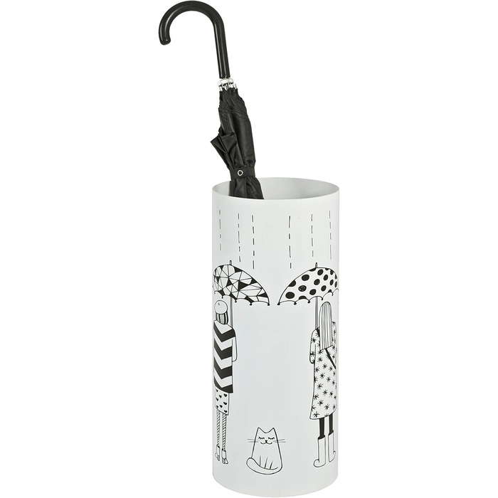 Підставка для парасольки HAKU Möbel, біла, металева, 45x18 см, сучасний стиль