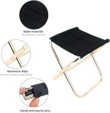 Легкий складаний стілець з алюмінію: портативний, для кемпінгу, риболовлі та подорожей