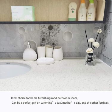 Набір аксесуарів для ванної кімнати BLBYHO, 5 шт., білий, кераміка: мильниця, дозатор для мила, тримач для зубних щіток, 2 стаканчики