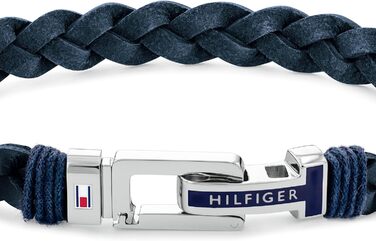 Браслет шкіряний чоловічий Tommy Hilfiger плетене синій або чорний