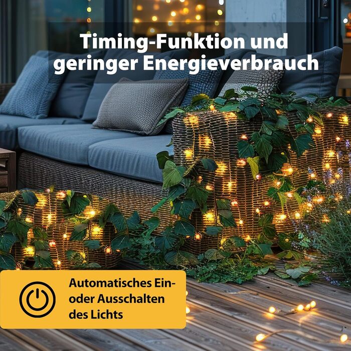 SALCAR 100 метрів LED гірлянда на мідному дроті, 1000 світлодіодів, 8 режимів, вологостійка, для декорування ялинки, кімнати, саду, вечірки, весілля, тепле біле світло