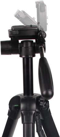 Штатив відео MOJOGEAR 140 см з тримачем для смартфона - алюмінієвий штатив для камери DSLR, екшн-камери, телефону, з кульковою головкою, швидкознімною платформою, сумкою