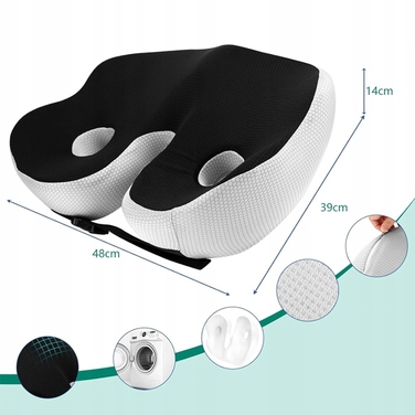 Подушка для сидіння з ефектом пам'яті (Memory Foam) та протиковзаючим покриттям