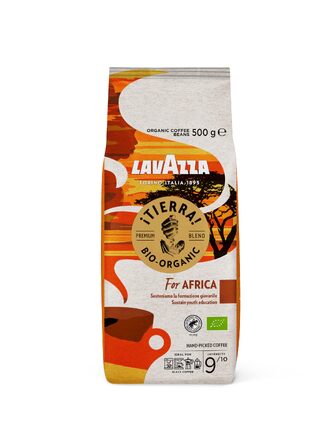 Кава в зернах Lavazza Tierra Africa, 100% біо-арабіка, легкого обсмаження для еспресо-машин, м'який фруктовий смак, 1 кг