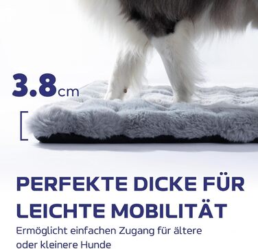 М'яка килимок-підстилка для собак Mora Pets: неслизька, тепла, сіра, 76 x 48 см