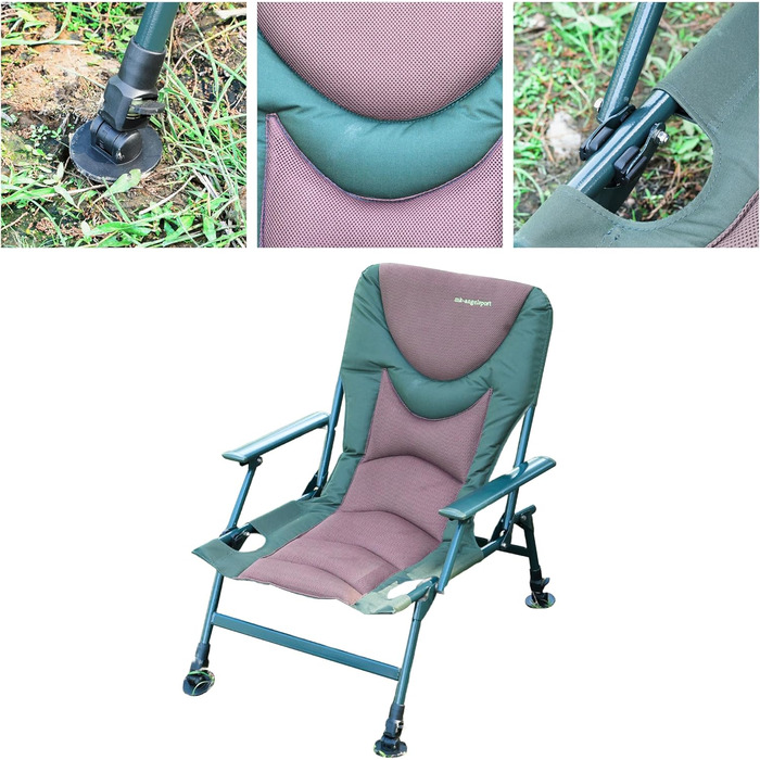 Крісло для риболовлі MK Angelsport 5 Seasons Pro Carpchair – зручне, розкладне, регульоване, до 130 кг