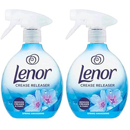Спрей-розгладжувач тканини Lenor для видалення складок, аромат «Весняне пробудження», набір 2 x 500 мл