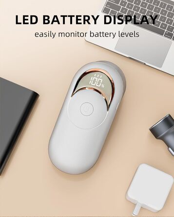 Електричний видалення ворсу для одягу - портативний бездротовий прилад для чищення одягу з LED-дисплеєм (чорний)