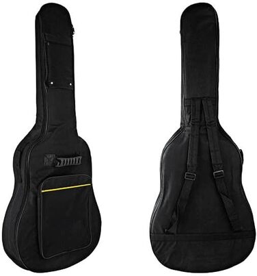 Чохол для гітари Oxford-Nylon, водонепроникний, з кишенями, для акустичної/класичної гітари, укулеле, бас-гітари (39'', 40'', 41'', чорний)