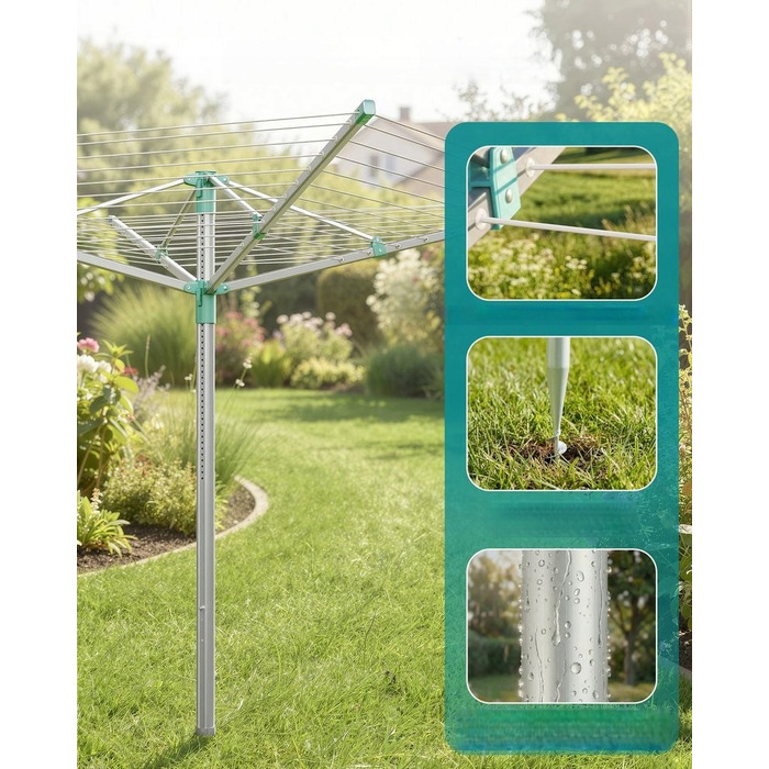 Садова сушарка для білизни SONGMICS – регульована, вертикальна