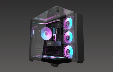 Корпус для комп'ютера darkFlash TH285 Cube Case ATX aRGB, 4 вентилятори, загартоване скло